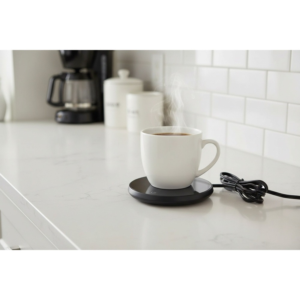 Electric Coffee Mug Warmer Desktop Beverage‎ Tea Heater Black DS1123 20W